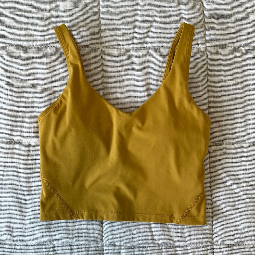 Yellow Crop Athletic Tank